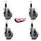 Service Caster 5'' Semi Steel Swivel 1-1/8'' Expanding Stem Caster Set with Brake, 4PK SCC-EX20S515-SSR-TLB-118-4 - alternate 2